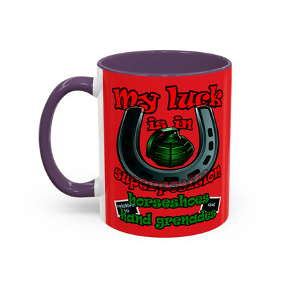my luck - Accent Mug (red)