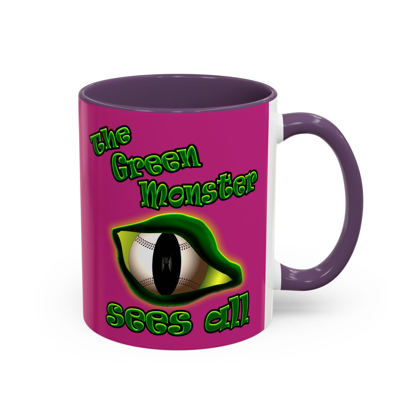 green monster - Accent Mug (pink)