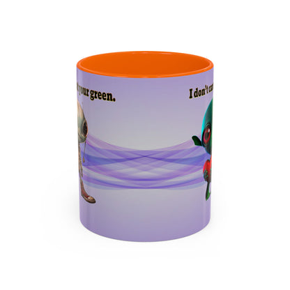 I don't care that your grey - Accent Mug (light blue-pink wave)