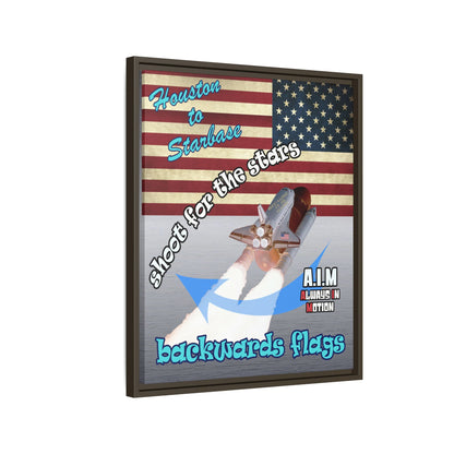 shoot for the stars - framed canvas art (brushed nickel)