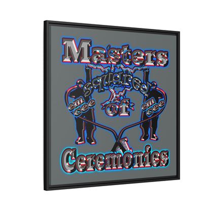 em cee squared - framed canvas art (dark grey)