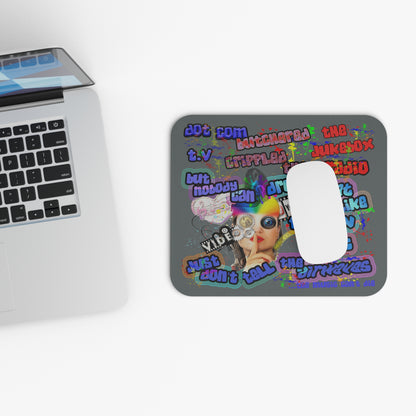 drop the beat - Mouse Pad (Rectangle) (dark grey)
