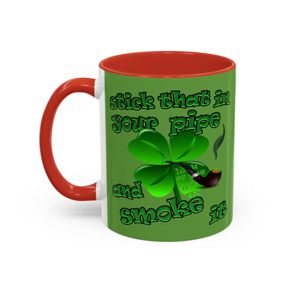 celtics logo - Accent Mug (green)