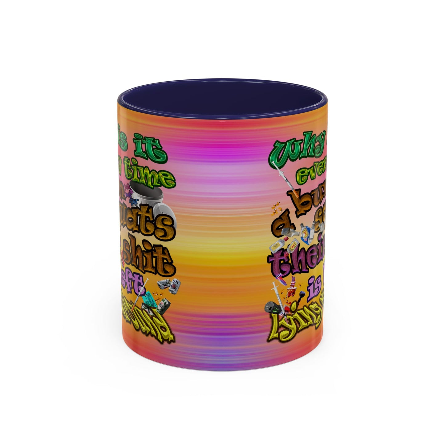 the bum's shit - Accent Mug (color blur)