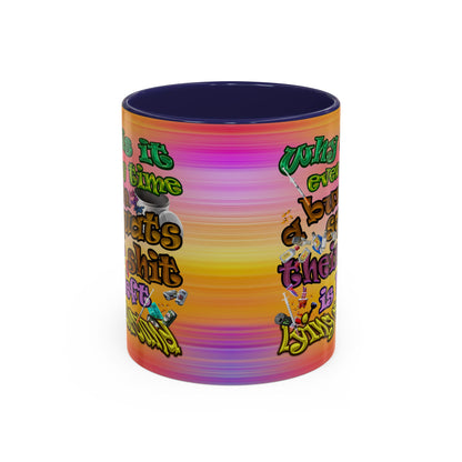 the bum's shit - Accent Mug (color blur)