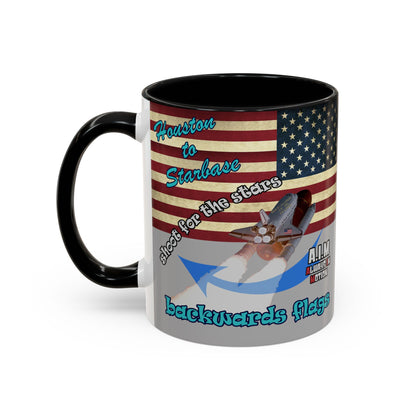 shoot for the stars - Accent Mug (light grey)
