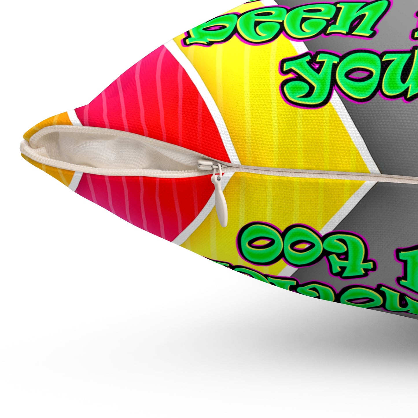 noticed you noticing - Spun Polyester Square Pillow - (rainbow split)