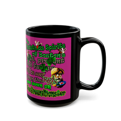 christmas spirits of boston - Black Mug (pink)