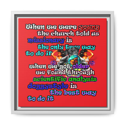 doggystyle - framed canvas art (red)