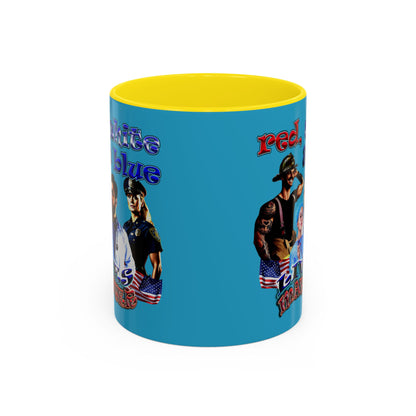 rw&b lives matter - Accent Mug (turquoise)