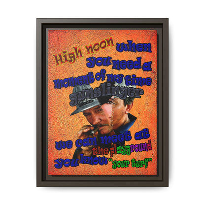 high noon - framed canvas art (burnt orange)