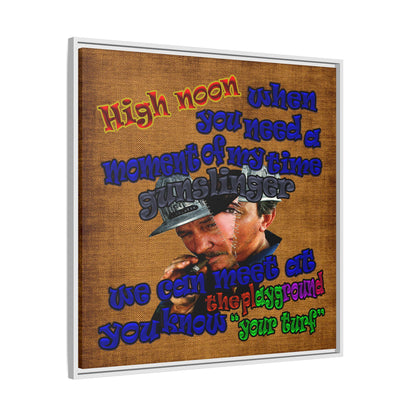 high noon - framed canvas art (brown papyrus)