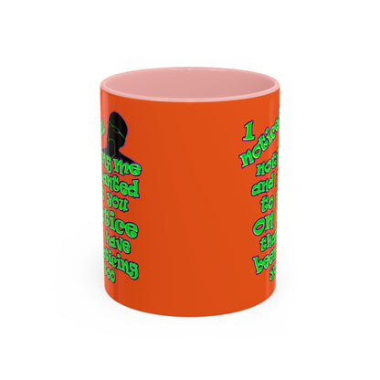noticed you noticing - Accent Mug (orange)