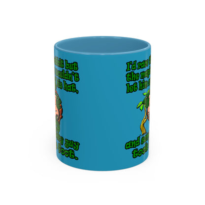 turtle race - Accent Mug (turquoise)
