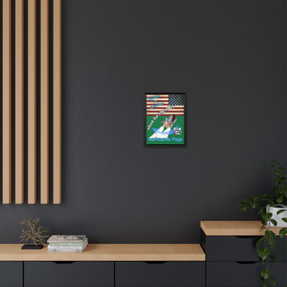 shoot for the stars - framed canvas art (dark green)