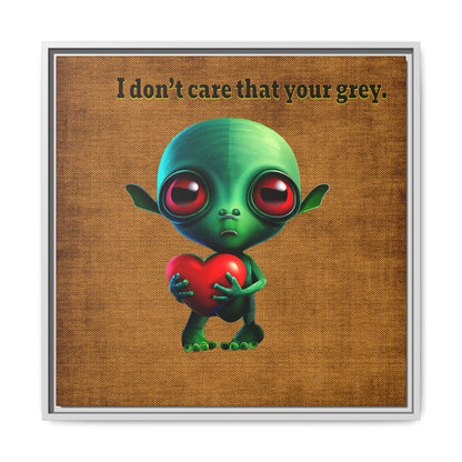 I don't care that your grey - framed canvas art (brown papyrus)