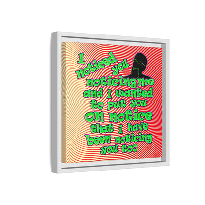 noticed you noticing - framed canvas art (yellow-orange wave)