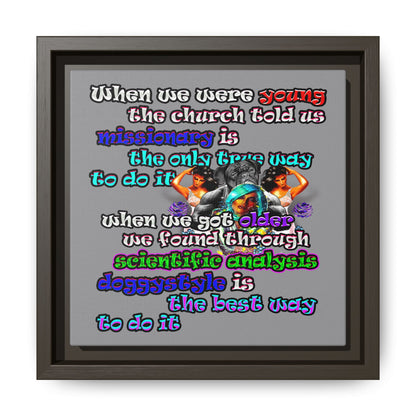 doggystyle - framed canvas art (grey)