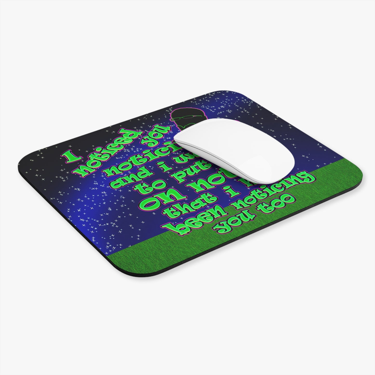 noticed you noticing - Mouse Pad (Rectangle) ('snoops' background)