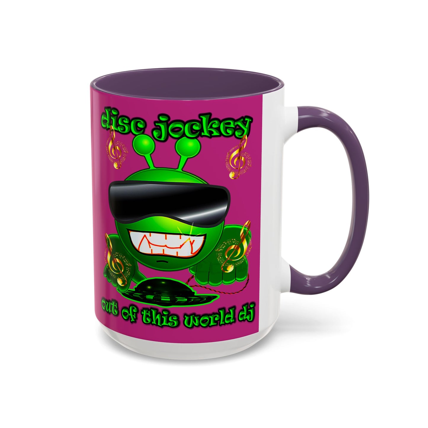 disc jockey - Accent Mug (pink)
