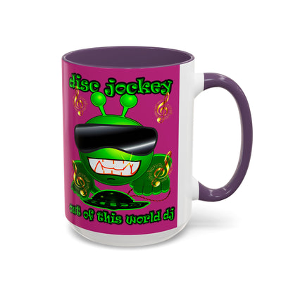 disc jockey - Accent Mug (pink)