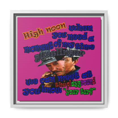 high noon - framed canvas art (pink)
