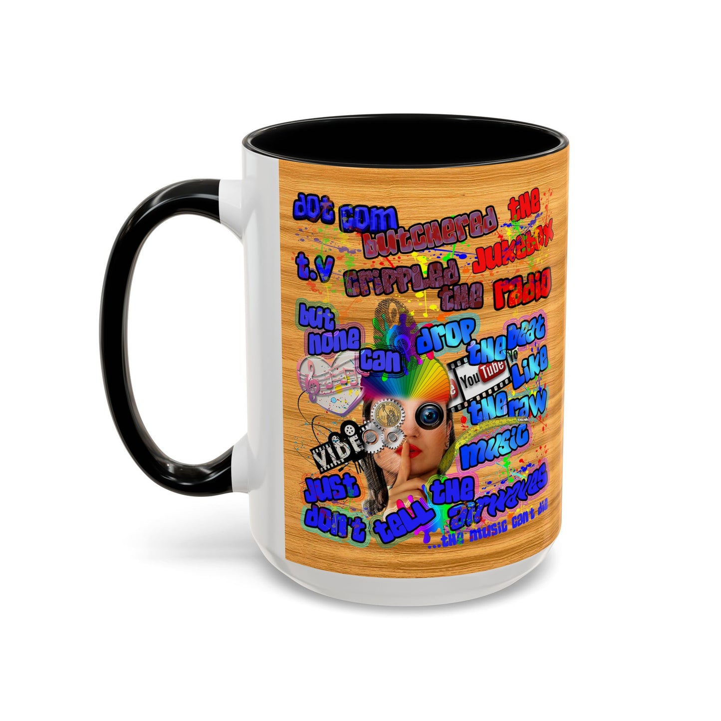 drop the beat - Accent Mug (butterscotch wood finish)