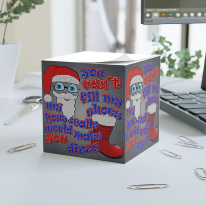 santa's shoes - note cube (grey-light grey)