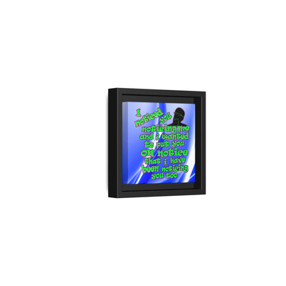 noticed you noticing - framed canvas art (blue-white wave)