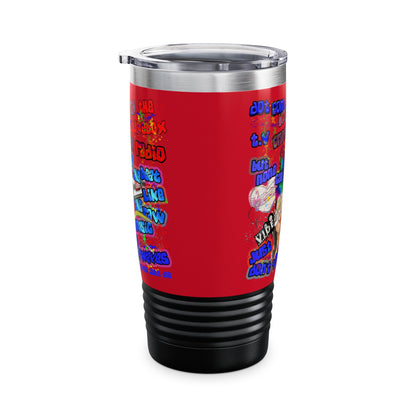 drop the beat - Ringneck Tumbler, 20oz (dark red)