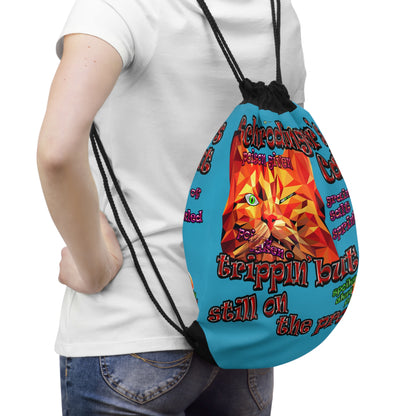 schrodinger's cat - Drawstring Bag (turquoise)