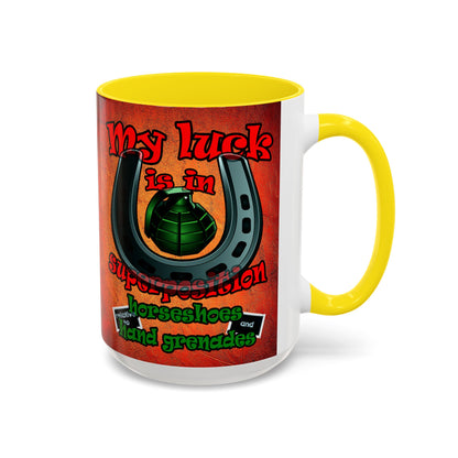 my luck - Accent Mug (burnt orange)
