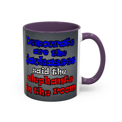 donkeys and elephants - Accent Mug (grey-light grey)