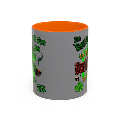 celtics logo - Accent Mug (grey)