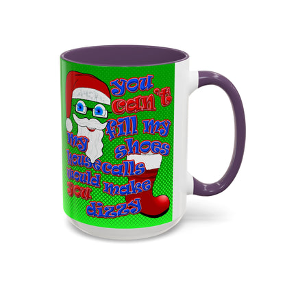 santa's shoes - Accent Mug (logo green)