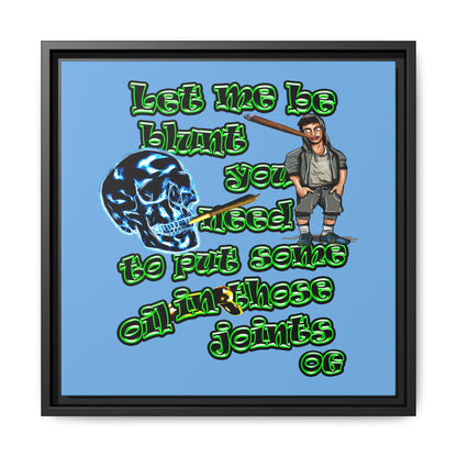 og - framed canvas art (light blue)