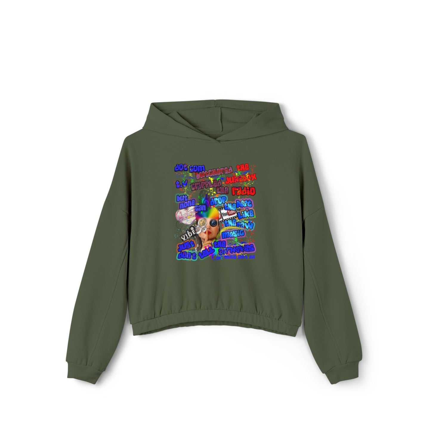 drop the beat - Women's Cinched Bottom Hoodie