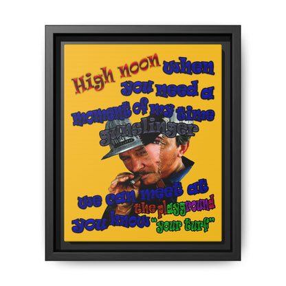 high noon - framed canvas art (yellow)
