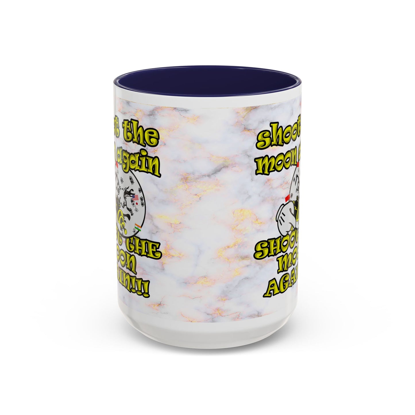 shoot the moon again - Accent Mug (white marble)