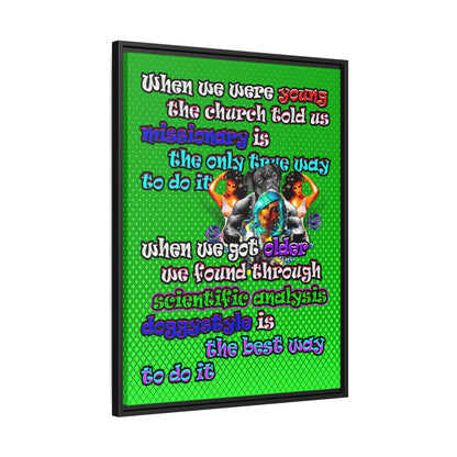 doggystyle - framed canvas art (logo green)