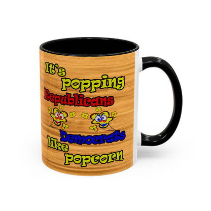popping like popcorn - Accent Mug (butterscotch wood finish)