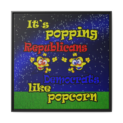 popping like popcorn - framed canvas art ('snoops' background)