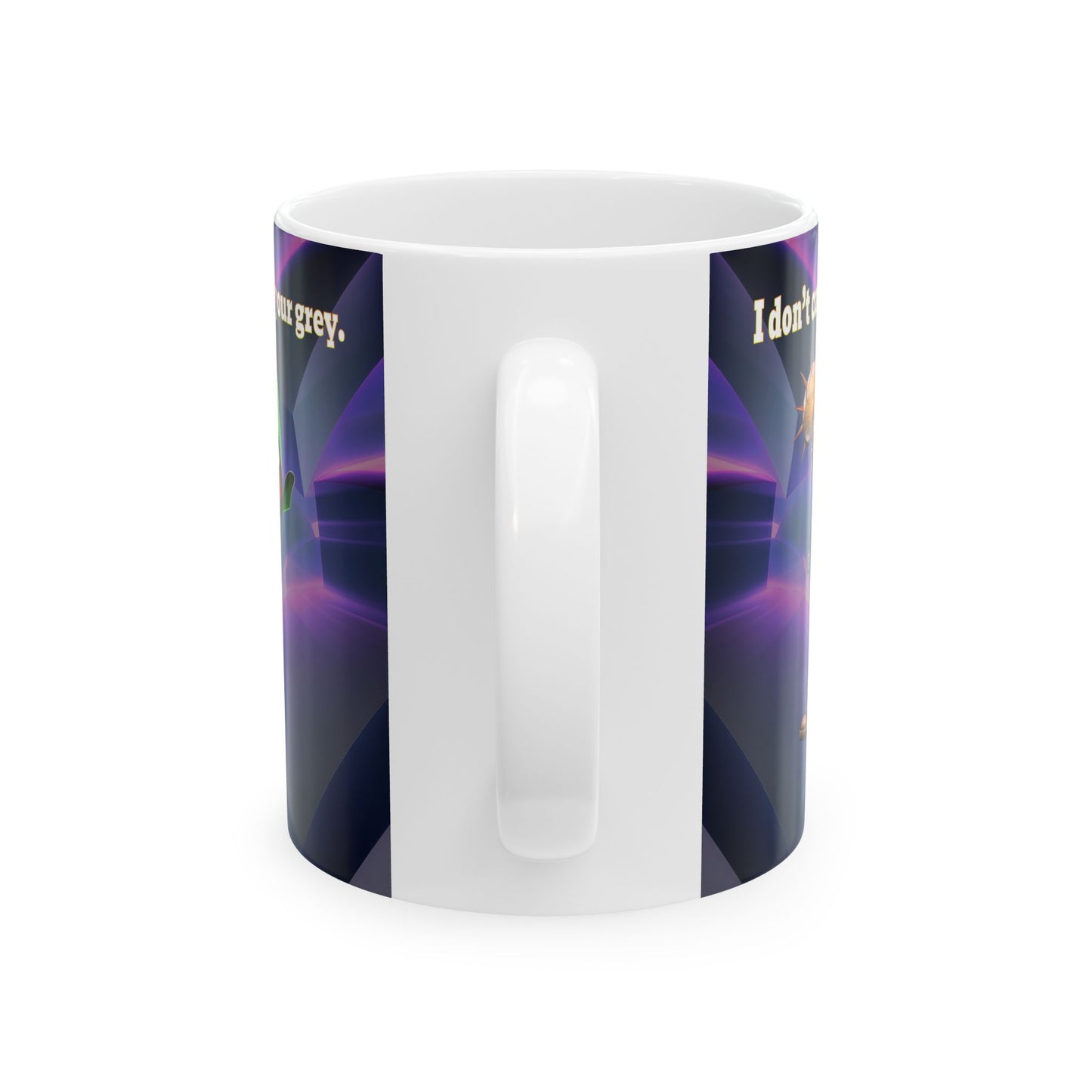 I don't care that your grey - White Mug (grey-pink wave)