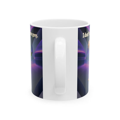 I don't care that your grey - White Mug (grey-pink wave)