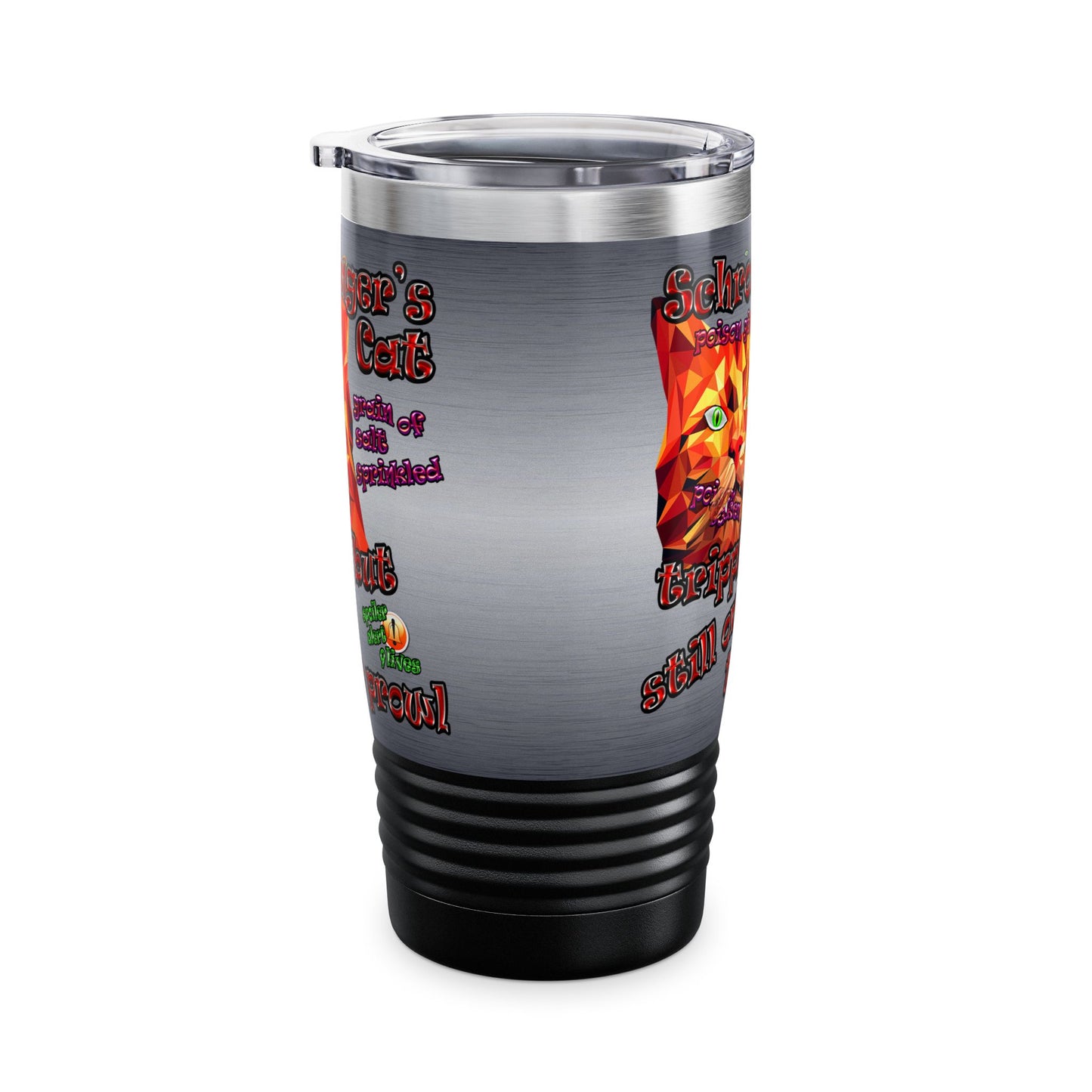 schrodinger's cat - Ringneck Tumbler, 20oz (brushed nickel)