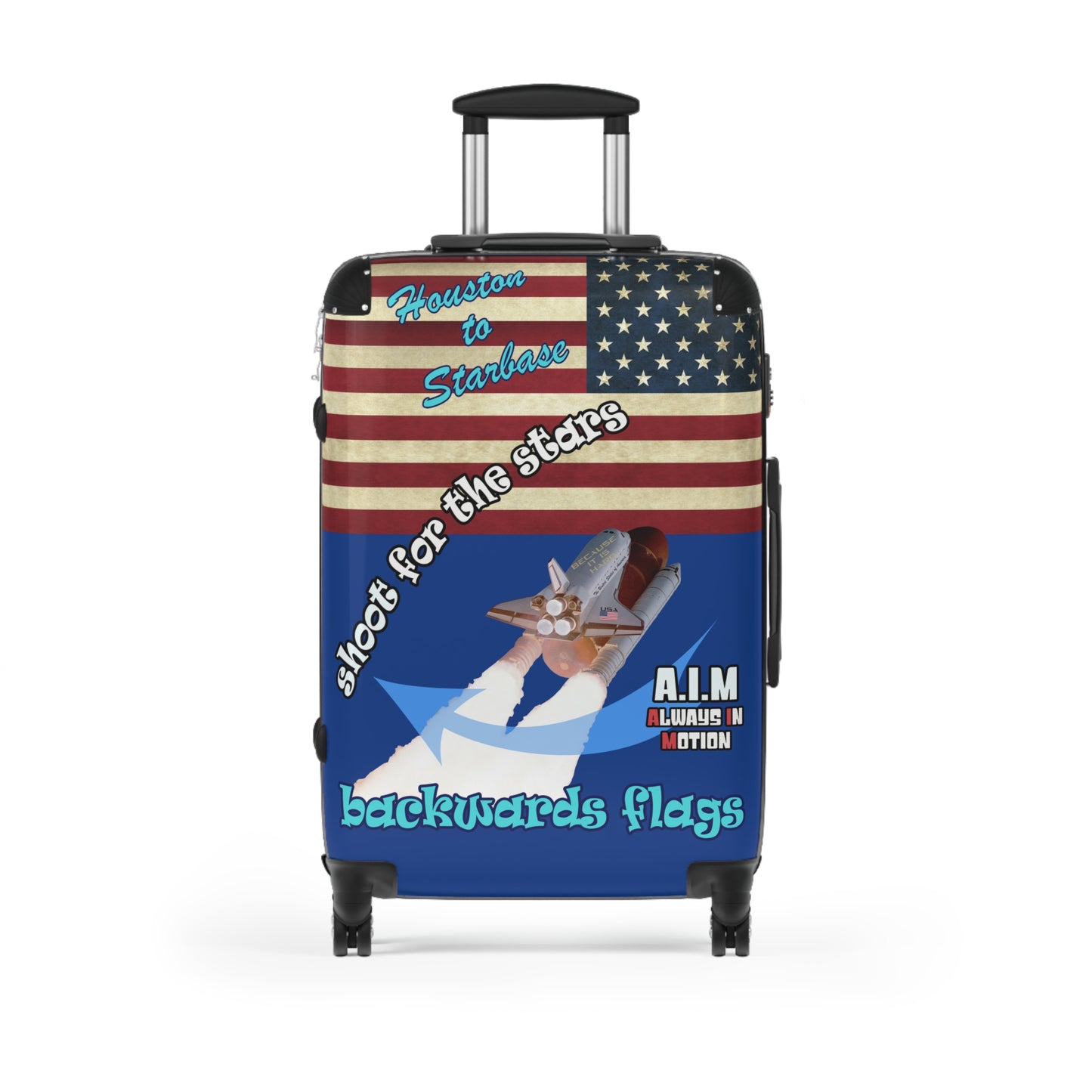 shoot for the stars - Suitcase (dark blue)
