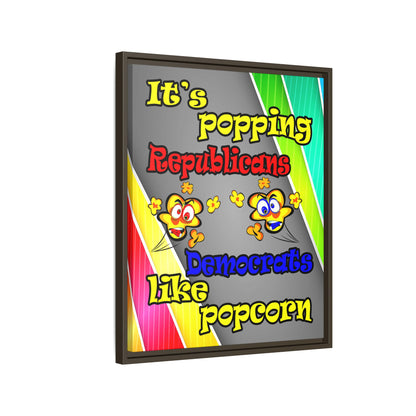 popping like popcorn - framed canvas art (rainbow split)
