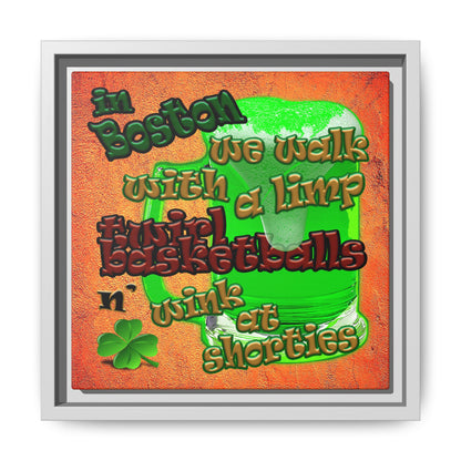 celtics logo - framed canvas art (burnt orange)