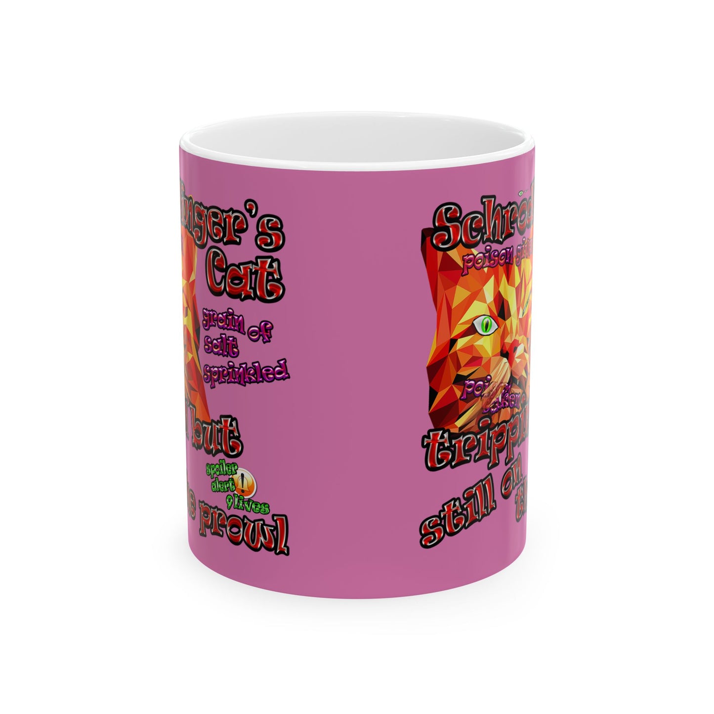 schrodinger's cat - White Mug (light pink)