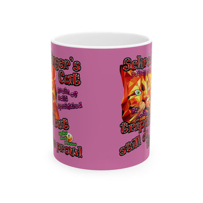 schrodinger's cat - White Mug (light pink)